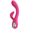 Vibrator G-spot FRITZ cu stimulator clitoris si 12 moduri de vibratii, incarcare USB, flexibil, silicon premium, roz