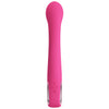 Vibrator G-spot FRITZ cu stimulator clitoris si 12 moduri de vibratii, incarcare USB, flexibil, silicon premium, roz