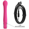 Vibrator G-spot FRITZ cu stimulator clitoris si 12 moduri de vibratii, incarcare USB, flexibil, silicon premium, roz