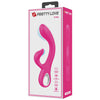 Vibrator G-spot FRITZ cu stimulator clitoris si 12 moduri de vibratii, incarcare USB, flexibil, silicon premium, roz