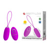 Ou vibrator JOANNA cu 12 moduri de vibratii si telecomanda wireless, incarcare USB, silicon premium, roz