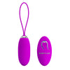 Ou vibrator JOANNA cu 12 moduri de vibratii si telecomanda wireless, incarcare USB, silicon premium, roz