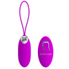 Ou vibrator JOANNA cu 12 moduri de vibratii si telecomanda wireless, incarcare USB, silicon premium, roz