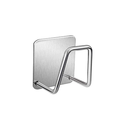 Suport organizator burete vase și accesorii curățenie bucătărie/baie, cu autoadeziv 3M, inox