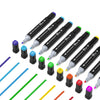 Set 80 markere colorate duble cu varf subtire si gros 1/6 mm, geanta pentru depozitare, cerneala pe baza de alcool