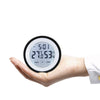 Higrometru si termometru digital de camera cu ceas, display LCD cu touch control si lumina, 3 optiuni de instalare