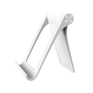 Suport universal de birou pentru telefon sau tabletă, pliabil și portabil, alb