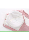 Sutien alaptare confortabil din bumbac si cupe captusite, deschidere frontala cu capse, fara armatura, roz