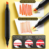 Set 48 markere colorate duble cu varf subtire si gros 1/6 mm, geanta pentru depozitare, cerneala pe baza de alcool