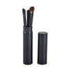 Set 5 pensule machiaj ochi Travel Essentials, par natural si sintetic, cu suport metalic negru - Pensule profesionale pentru fard si blending
