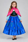 Rochie de prințesă cu pelerină roz – față