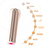 Vibrator clitoris Bullet Rock cu 9 moduri de vibratii si incarcare USB, 9 cm, auriu rose