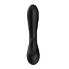 Vibrator punctul G ROMANCE cu stimulator clitoris, 9 moduri de vibratii si incarcare USB, silentios, silicon premium, negru