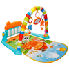 Saltea de Activități 3 în 1 pentru Bebeluși, cu Pian, Lumini, Sunete și Jucării Suspendate, +0 luni
