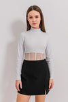 NAMIRI - Fusta/pantalon din stofa, skort negru