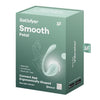 Ou vibrator Satisfyer Smooth Petal cu 12 moduri de vibratii, control prin aplicatie si telecomanda wireless, incarcare magnetica USB, silentios, silicon premium, verde
