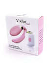 Vibrator pentru cuplu V-Vibe cu 7 moduri de vibratii, telecomanda wireless si incarcare USB, silentios, silicon premium, roz