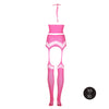 Set cu bustiera, chilot, portjartier si dres - compleu sexy XS-XL (one size), roz neon