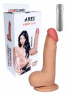 Vibrator realistic ARES LOVECLONEX 15 cm, 7 moduri de vibratii, telecomanda