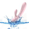 Vibrator Rabbit G-spot cu 10 moduri de vibratii, functie de incalzire si incarcare USB, flexibil, silentios, silicon premium, roz