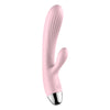 Vibrator Rabbit G-spot cu 10 moduri de vibratii, functie de incalzire si incarcare USB, flexibil, silentios, silicon premium, roz