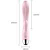 Vibrator Rabbit G-spot cu 10 moduri de vibratii, functie de incalzire si incarcare USB, flexibil, silentios, silicon premium, roz