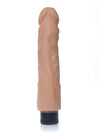 Vibrator realistic Real Skin Multispeed 20 cm,intensitate vibratii reglabila, crem