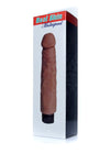 Vibrator realistic Real Skin Multispeed 20 cm,intensitate vibratii reglabila, crem