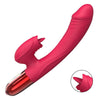 Vibrator Rabbit G-spot cu 10 moduri de vibratii, functie de incalzire si incarcare USB, flexibil, silentios, silicon premium, rosu