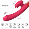 Vibrator Rabbit G-spot cu 10 moduri de vibratii, functie de incalzire si incarcare USB, flexibil, silentios, silicon premium, rosu