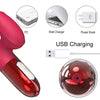 Vibrator Rabbit G-spot cu 10 moduri de vibratii, functie de incalzire si incarcare USB, flexibil, silentios, silicon premium, rosu